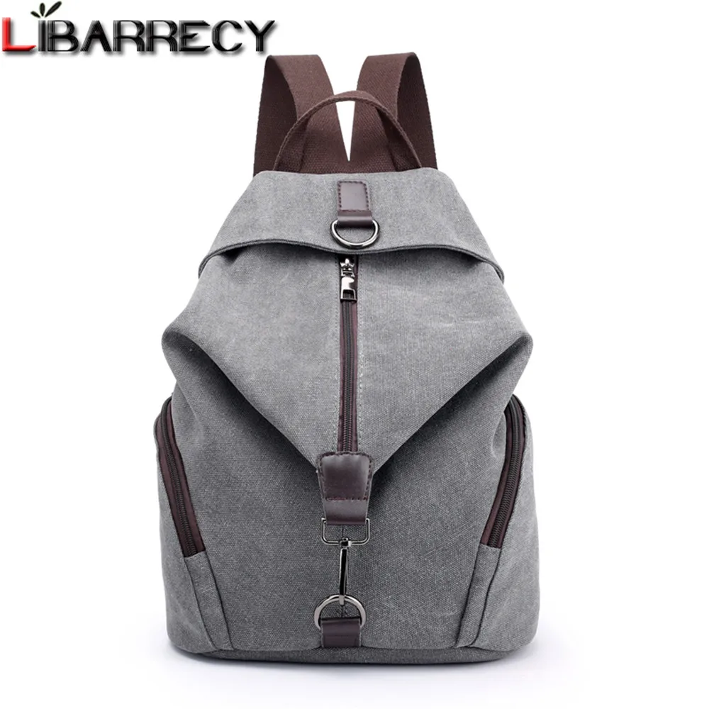 

Canvas Female Backpack Women Belt Buckle Design Shoulder Bag High Quality Anti-theft Girls School Bag Lady Casual Travel Mochila
