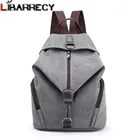 Холщовый женский рюкзак с пряжкой и ремнем, дизайнерская сумка на плечо с защитой от краж, школьный портфель для девушек, повседневные дорожные дамские рюкзаки