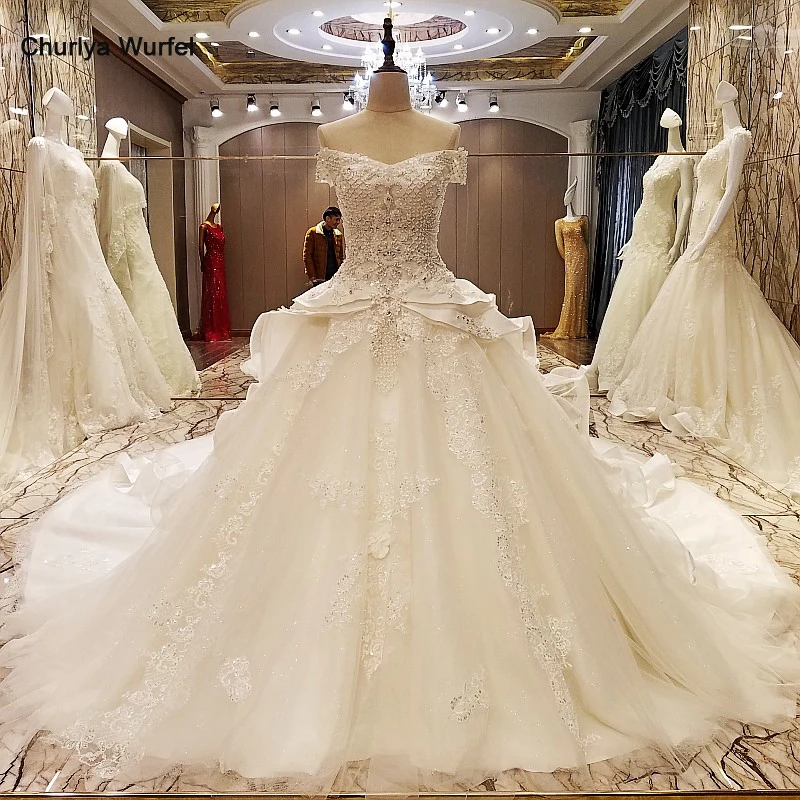 LS55479 турецкие свадебные платья на шнуровке с коротким рукавом бальное платье