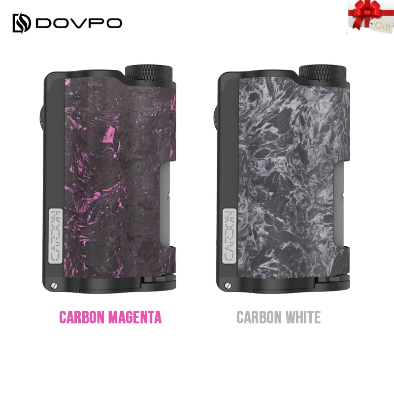 Оригинальный DOVPO Topside Dual Carbon Squonk Box Mod с чипом YIHI двойной батареей 18650 макс. 200 Вт vs Drag