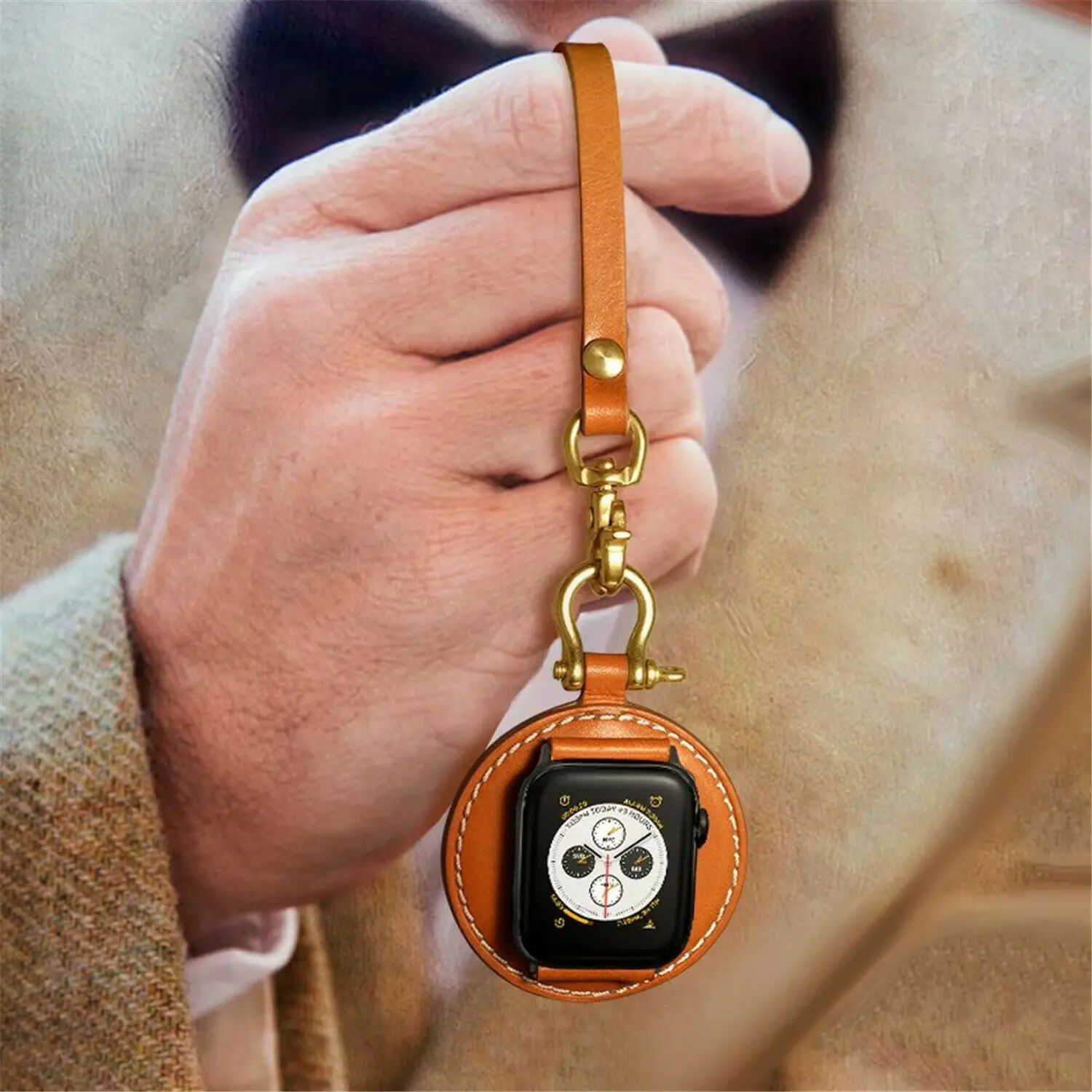 Ремешок из телячьей кожи для Apple Watch Band Series 5 4 3 2 1 карманный браслет натуральной