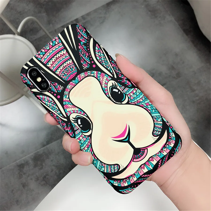 Светящийся чехол с животными для iPhone 11 Pro Max XR XS Max 6 6S 7 8 Plus X Тигр Волк слон ночной светящийся силиконовый мягкий ТПУ чехол для телефона