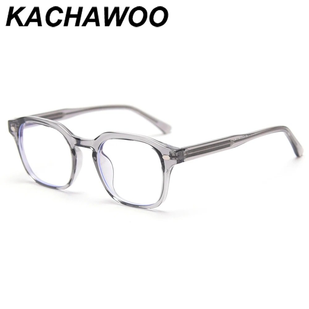 Мужские и женские очки Kachawoo квадратные черные прозрачные оправы для очков из TR90