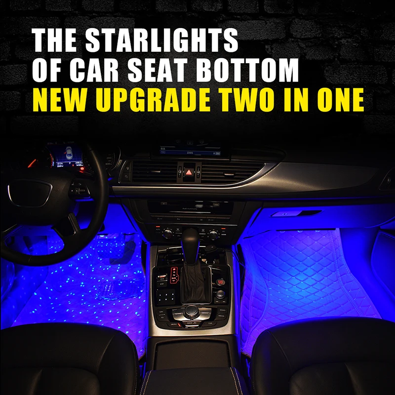 

Car Interior Foot Atmosphere Light USB Remote Music Control Multiple Modes Ambient Lamp for Jaguar XF XJ XE XJ6 S F X Type Pace