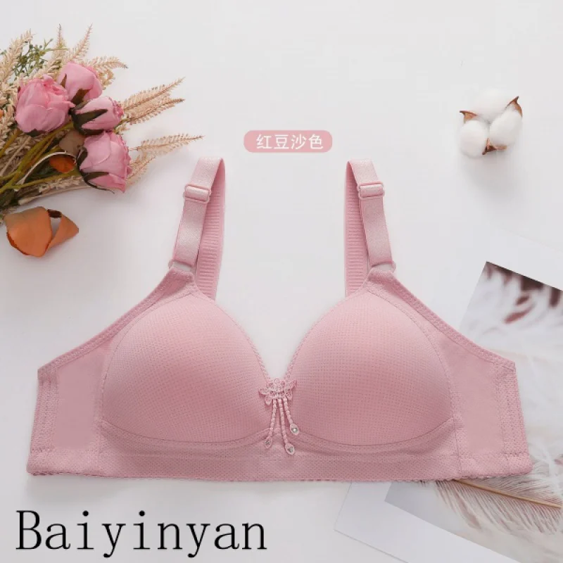 

Бюстгальтер Baiyinyan большого размера без стальных колец женский бюстгальтер с большой чашкой тонкая чашка дышащее регулируемое глянцевое ни...