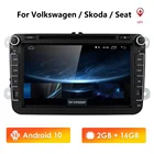 Android 9 8 ''Автомобильный мультимедийный плеер 2Din CarDVD gps для VWVolkswagenGolfPoloTiguanPassatb7b6SEATleonSkodaOctavia радио