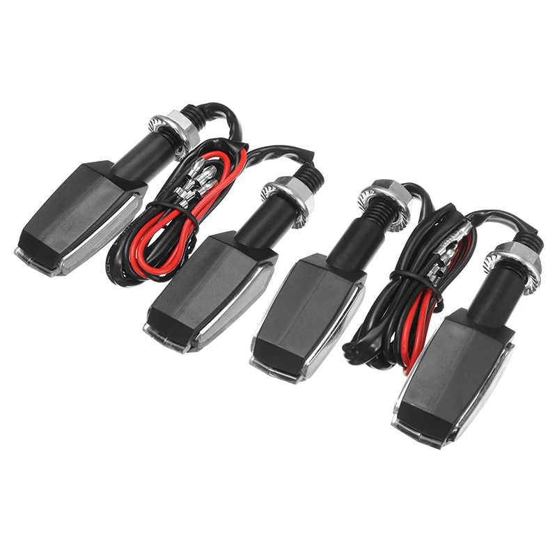 

4 шт 12V мотоциклов светодиодный световые указатели поворота шоры Универсальный желтый указатель поворота задние фонари