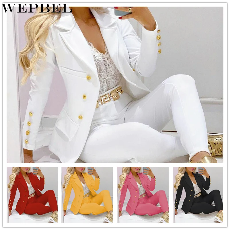 

Костюм женский Mandylandy из блейзера и пиджака с длинным рукавом, однотонный