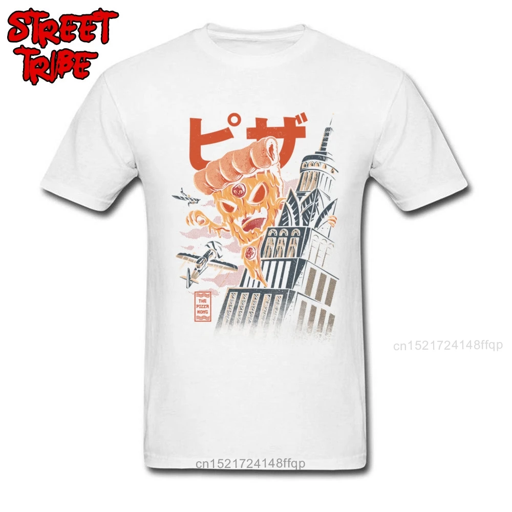 Футболка мужские футболки Crazy Pizza Kong купоны на День дурака в апреле 100% хлопковые