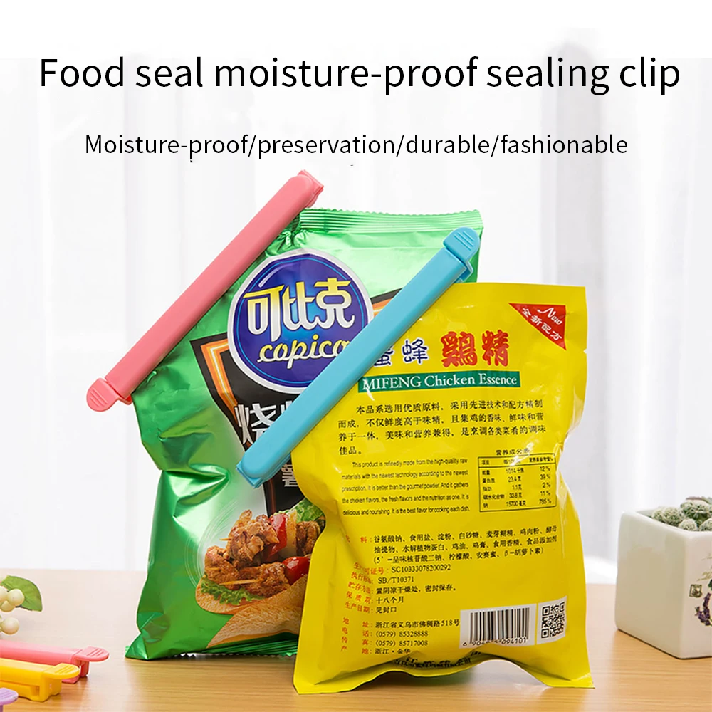 Портативная пищевая закуска уплотнительная сумка зажимы красочные экологически