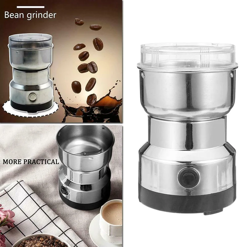 

Bean Mills Cutter Electric Spices Nuts Coffee Grinder with Stainless Steel for Home Kitchen DC156