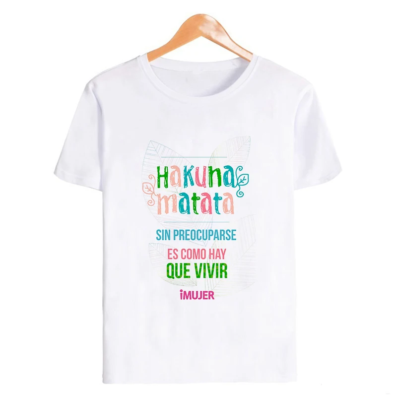 Showtly Lion King HAKUNA MATATA женская футболка It Simba Best Friends Harajuku Kawaii уличная Корейская стильная негабаритная футболка - Цвет: XWT0788-white