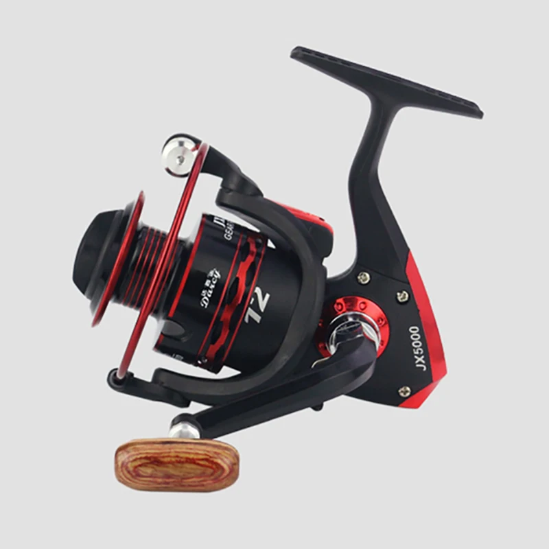 

Metal Spool Spinning Fishing Reel JX 1000-7000 Series 12BB Superior Wheel for Freshwater Saltwater Fishing 5.5:1 Wheel Reel