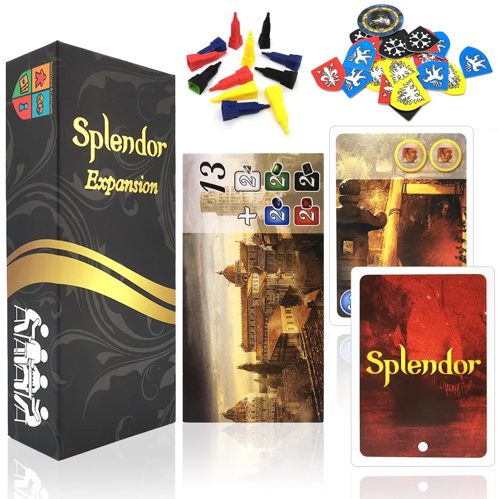 

Splendor card games expansion Board Game English & Spanish rules for family party adult Financing Investment training Economics
