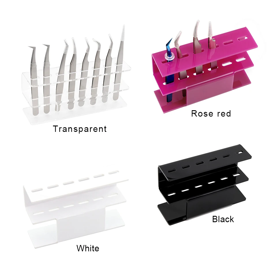 

Acrylic Eyelash Extension Tweezer Storage Holder Durable Convenient Tweezers Shelf Stand Storage Rack Display Stand Beauty Tools