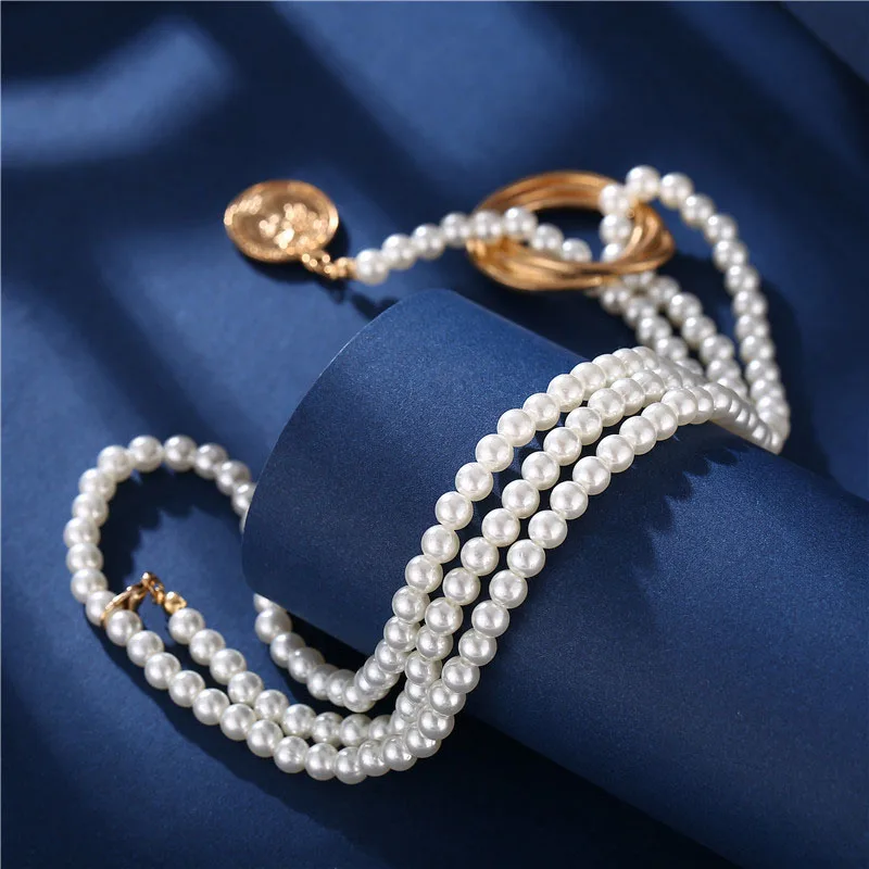 

Luxury Fashion Pearl Necklace For Women Personality All-match Neck Chains Lady Girl Decorations Jewelry Choker Gifts