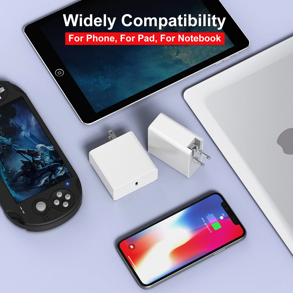 Быстрое зарядное устройство 65 Вт 20 в 3 25 А USB Type C PD 45 QC 0 адаптер питания для