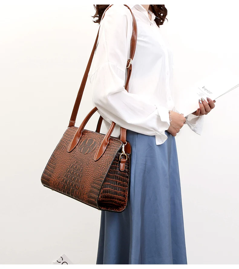Brand luxury handbags women bags designer crocodile pattern lady handbag fashion shoulder crossbody bags for women tote bag