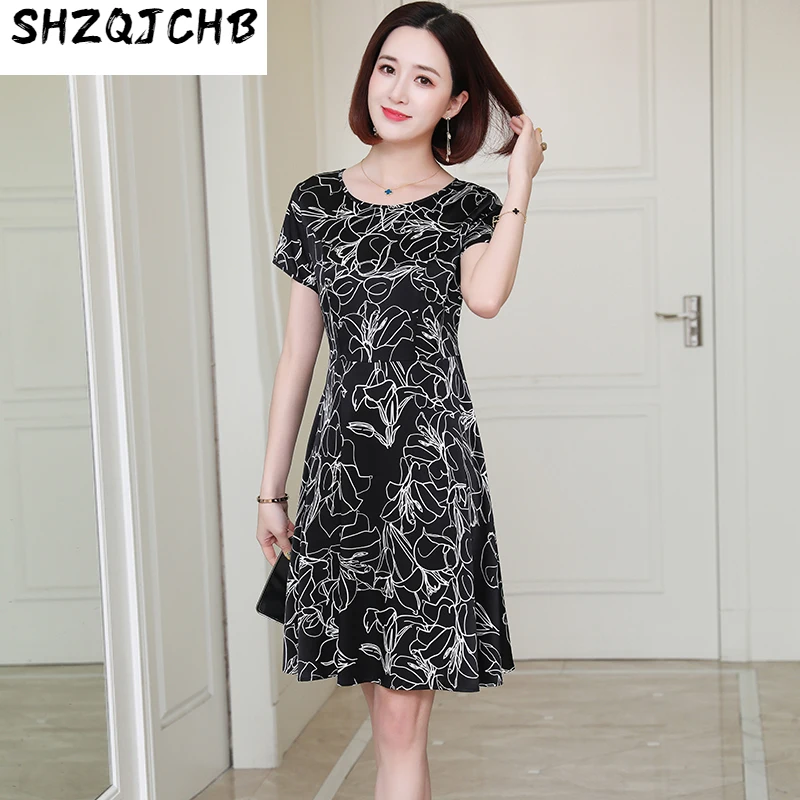 

SHZQ Новое шелковое женское платье из шелка тутового шелкопряда приталенное темпераментное высококачественное летнее