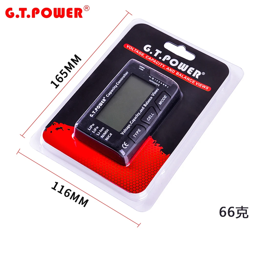 1 шт. G.T.Power 2-7S цифровой тестер емкости аккумуляторов для RC LiPo LiFE Li-Ion NiMH Nicd Батарея