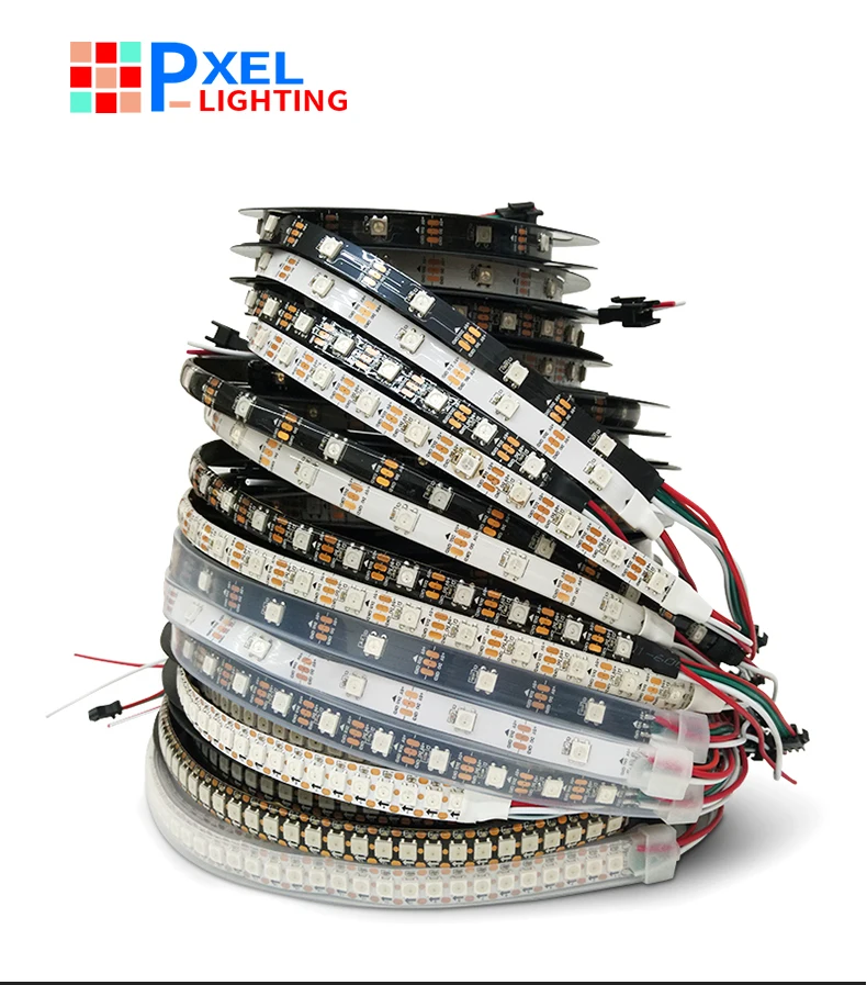 Светодиодные ленты WS2812B 1 м 2 3 5 индивидуально адресуемые умные RGB лампы