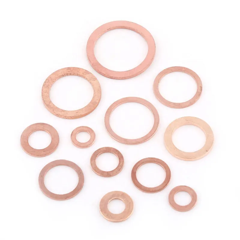 280pcs Professional Assorted Copper Washer Gasket Set Flat Ring Seal Assortment Kit M5-M20 with Box For Hardware Accessories |