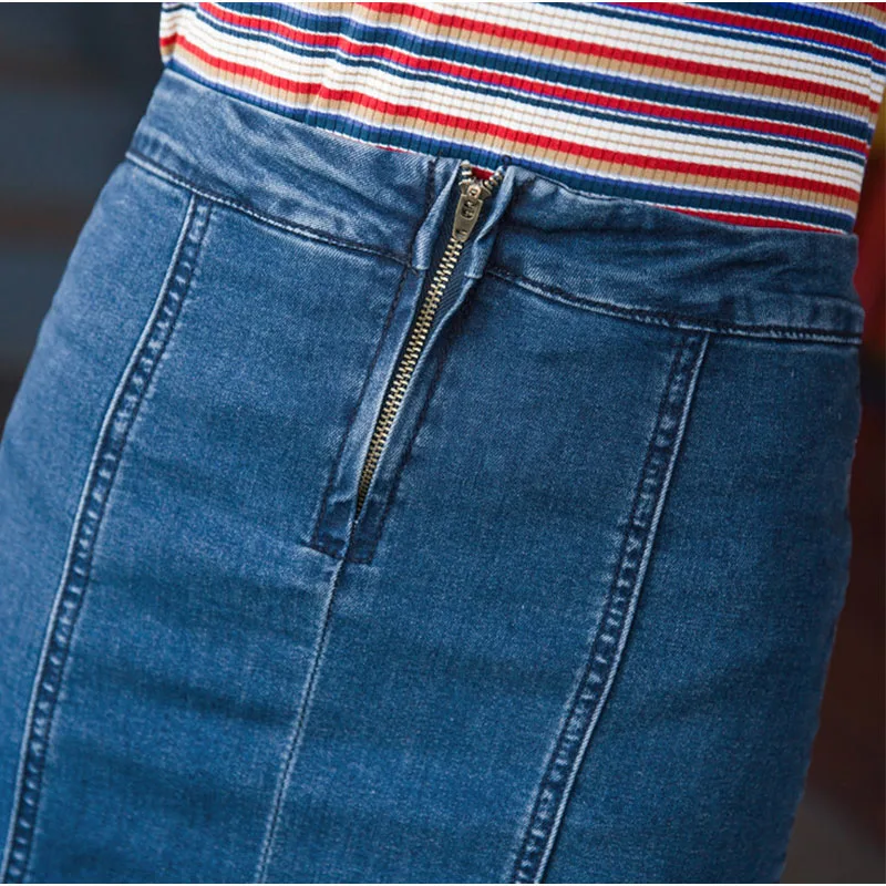 Plus Size Ruffles Flare Mini Pencil Denim Skirts 4Xl 5Xl Sexy Lady Stretch Skinny High Waist Bodycon Short | Женская одежда