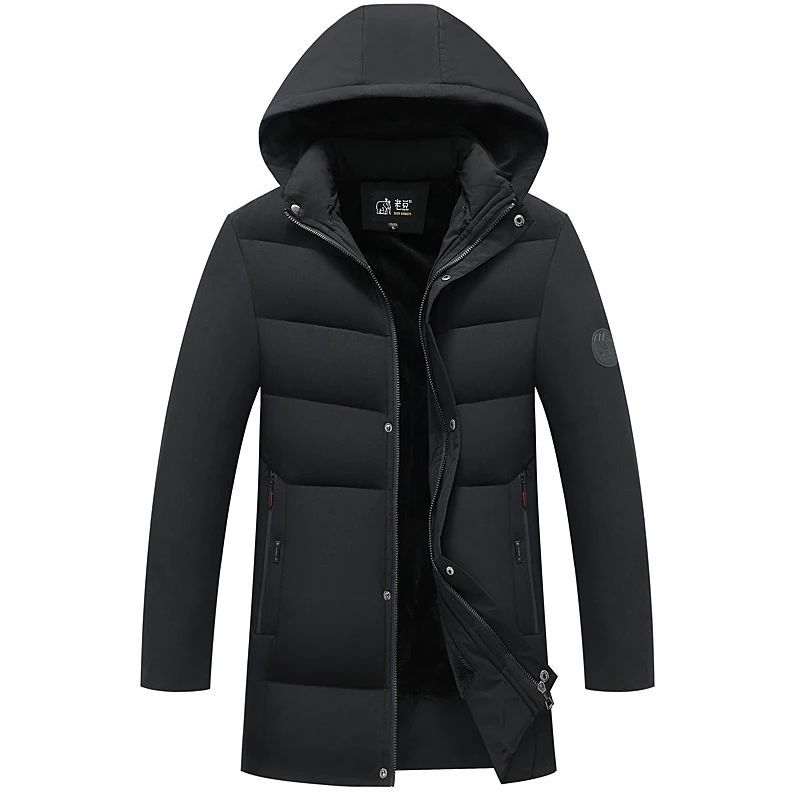 Winter Parka Men's Solid Jacket 2020 New Arrival Thick Warm Coat Long Hooded Jacket Fur Collar Windproof Padded Coat Fashion Men