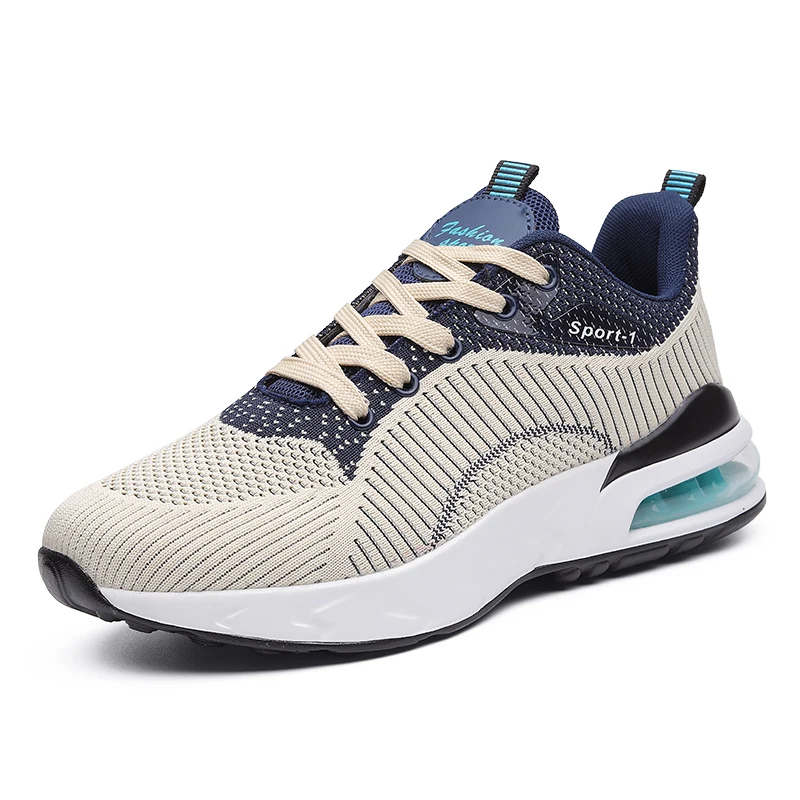 

New Running Shoes Breathable Sneakers Fly Woven Air Men's Sport Shoes Light Lace-up Shoes Outdoor Training Shoes Mens Gym Shoes