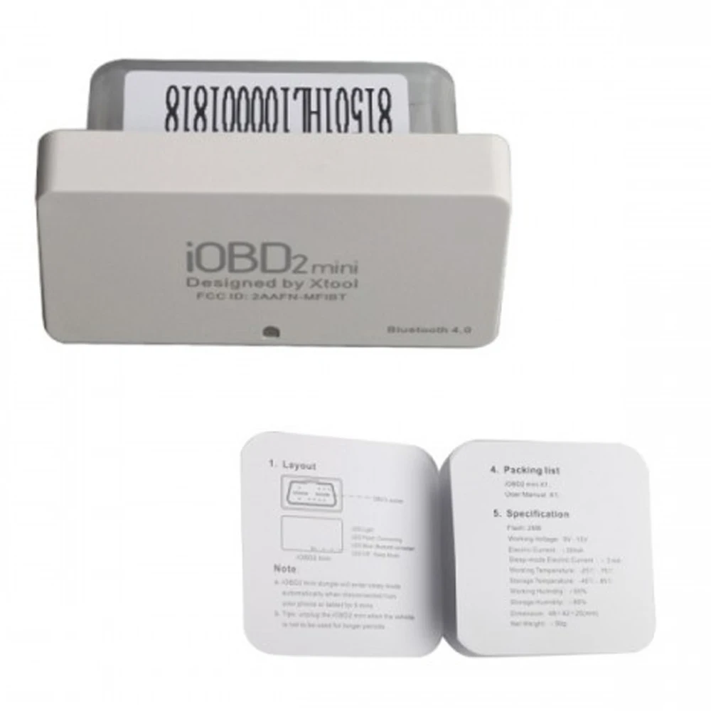 Автомобильный сканер XTOOL iOBD2 Mini OBD2 EOBD с поддержкой Bluetooth-совместимый V4.0 для iOS и