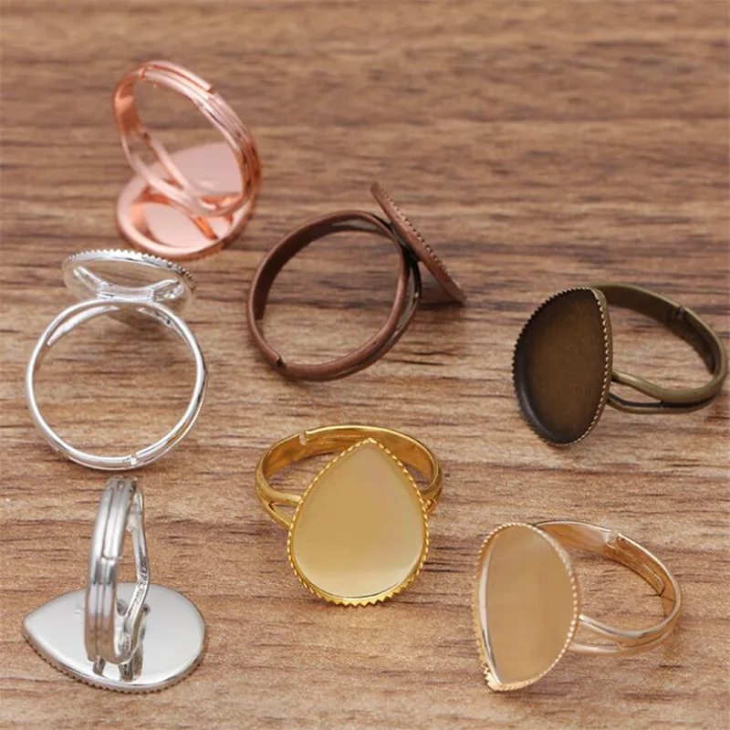 Основа для колец с кабошоном 10 шт./лот основа кабошона 13x12/8 мм/18x25 мм комплектующие