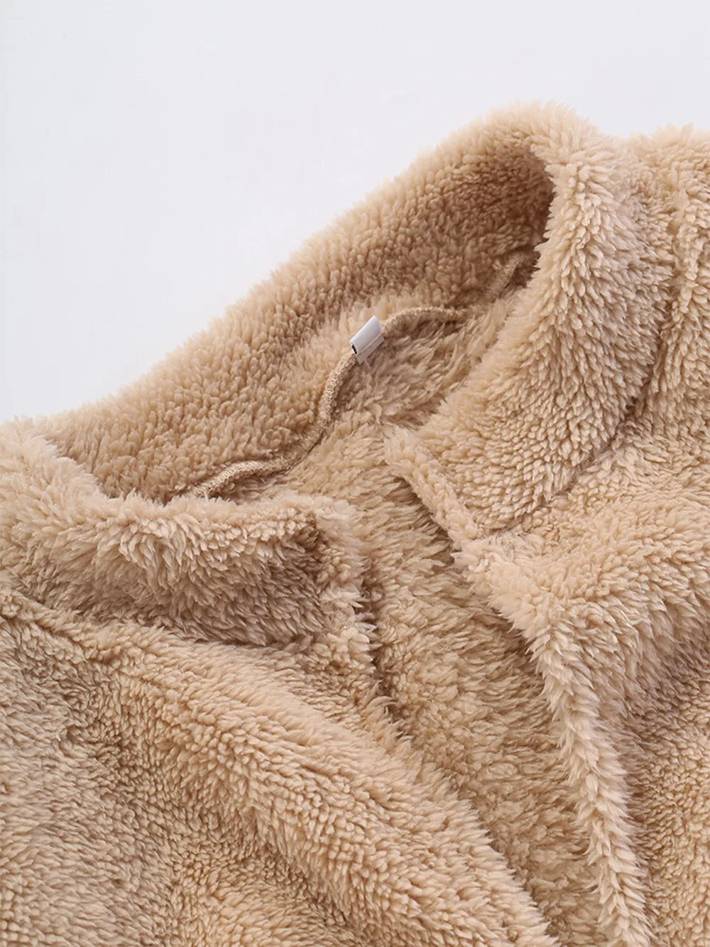 Зимняя Осенняя Женская куртка из искусственного меха с высокой талией пушистая