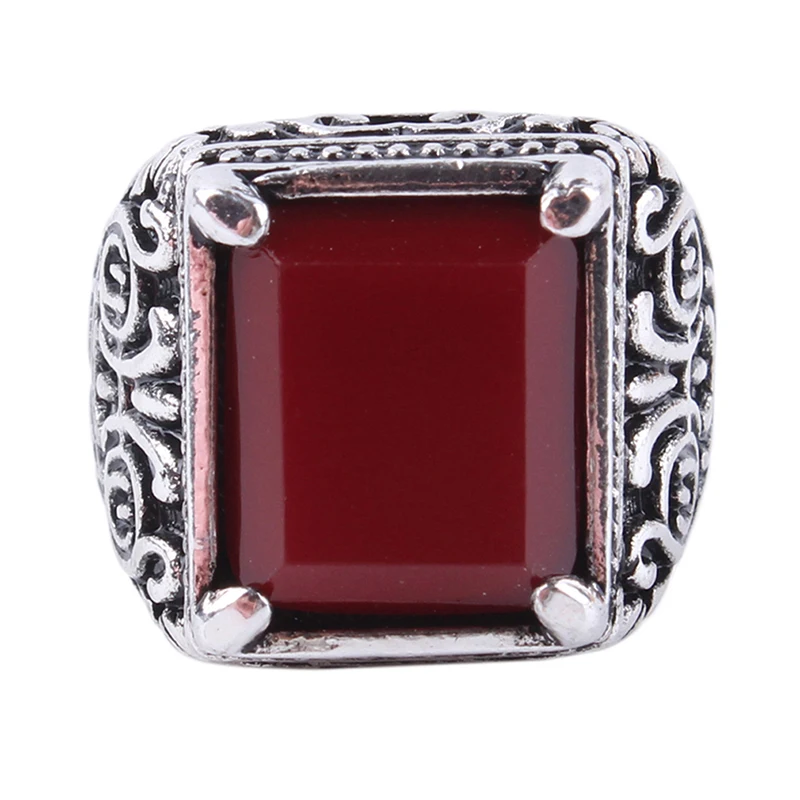 Мужское кольцо-Тотем в стиле ретро красное и Золотое кольцо с китайским ветром