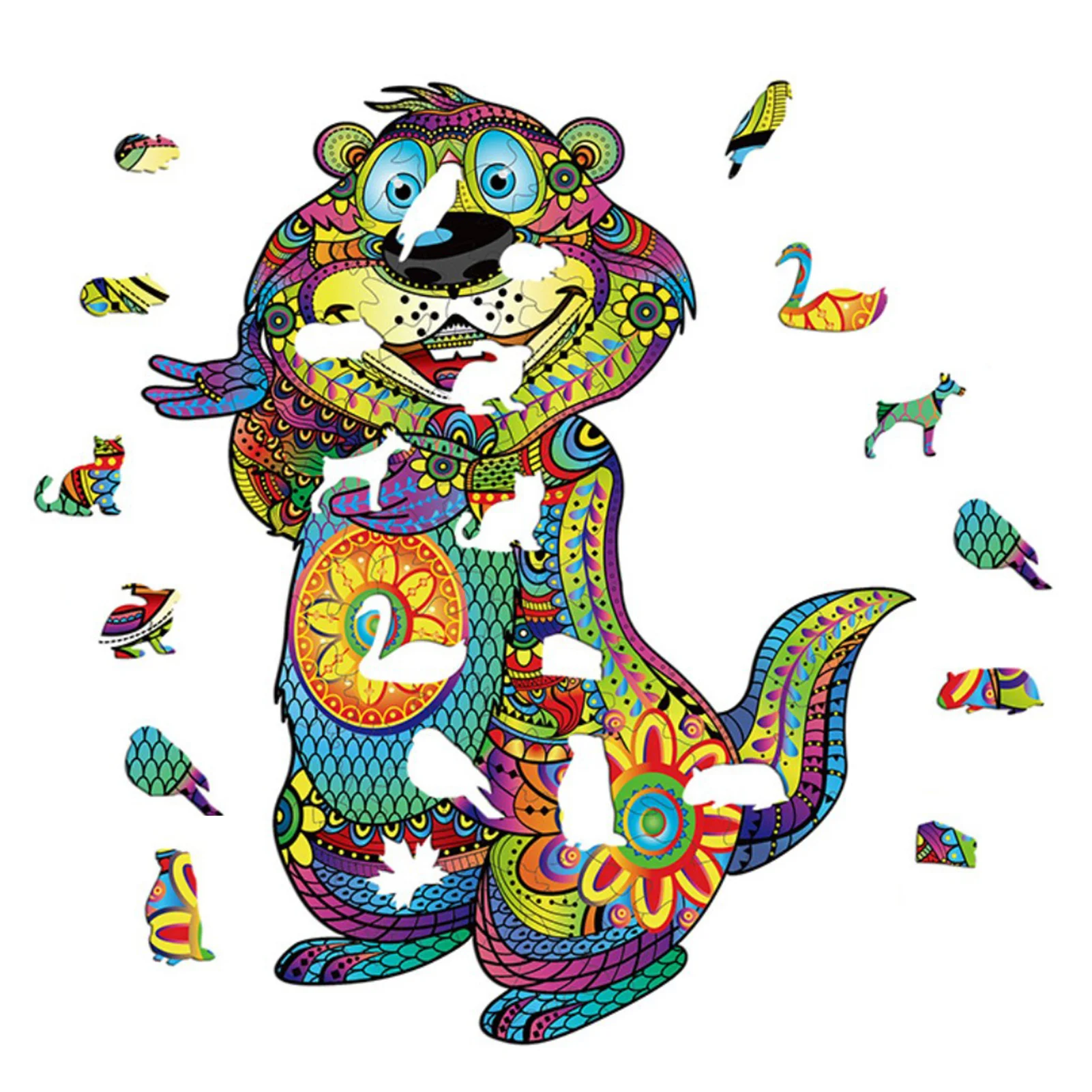 

Выдра уникальные деревянные пазлы Таинственный Сова головоломки подарок для взрослых образовательные головоломки для малышей сказочный п...