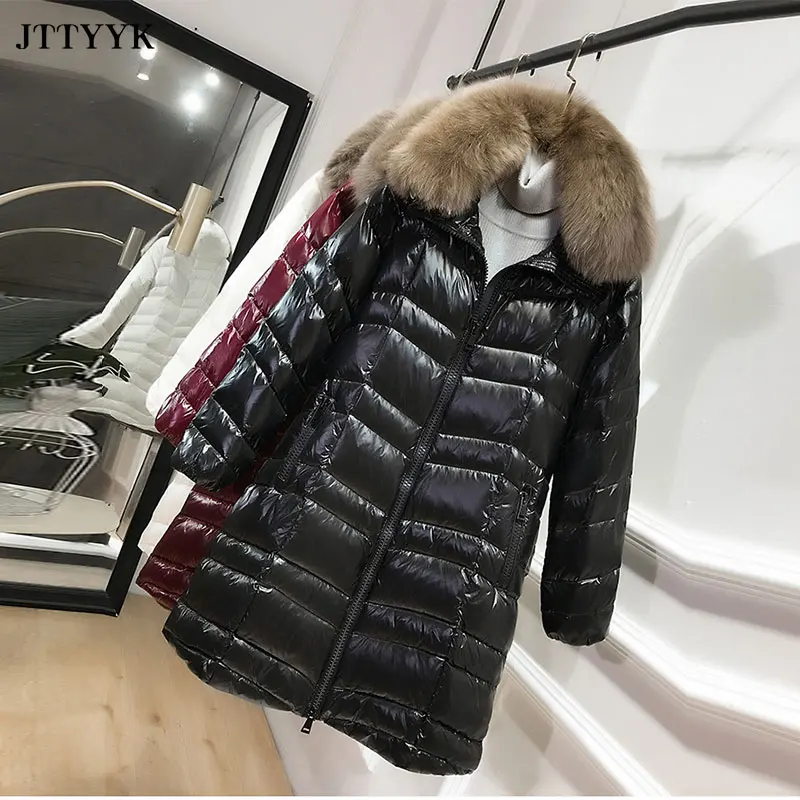 

Winter Parka Women Down Jacket 90% White Duck Down Coat Natural Fox Fur Hooded Long Warm Puffer Jacket 2022 Doudoune Femme Hiver