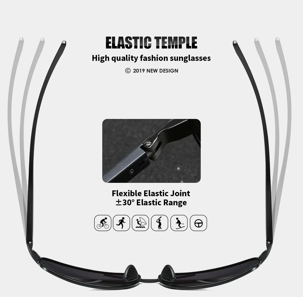 RoyalHot поляризационные солнцезащитные очки для мужчин и женщин Прямоугольная