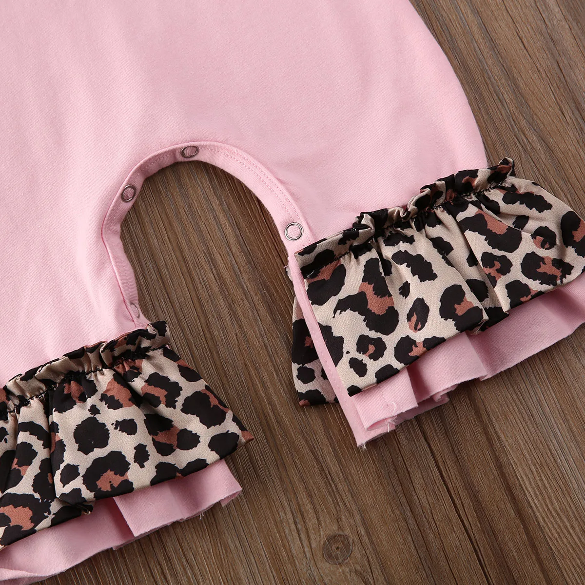 

2Pcs Newborn Rompers Baby Girl Winter Clothes Flower Romper Jumpsuit Leopard Outfits