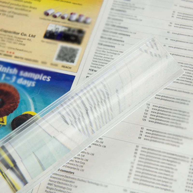 Оптический пластиковый линейный прожектор Френеля 200x35 мм линза концентратор