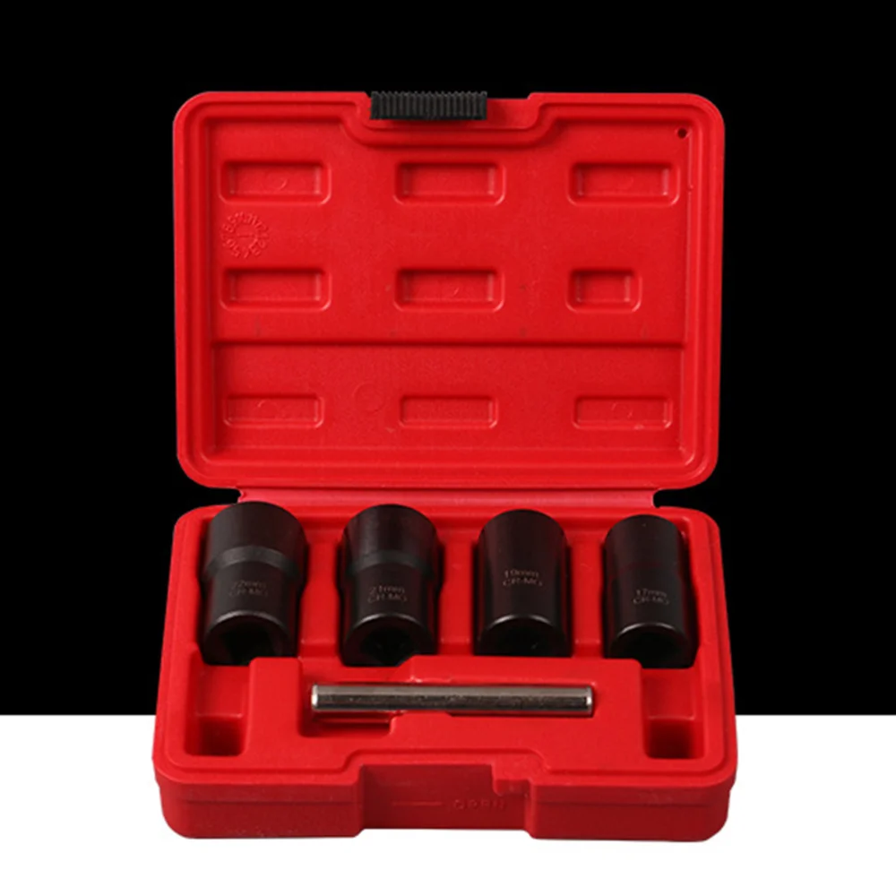 

5PCS/Set Spiral Tire Screw Anti-tooth Extractor Sleeve Nut Removal Tool(Red Box)