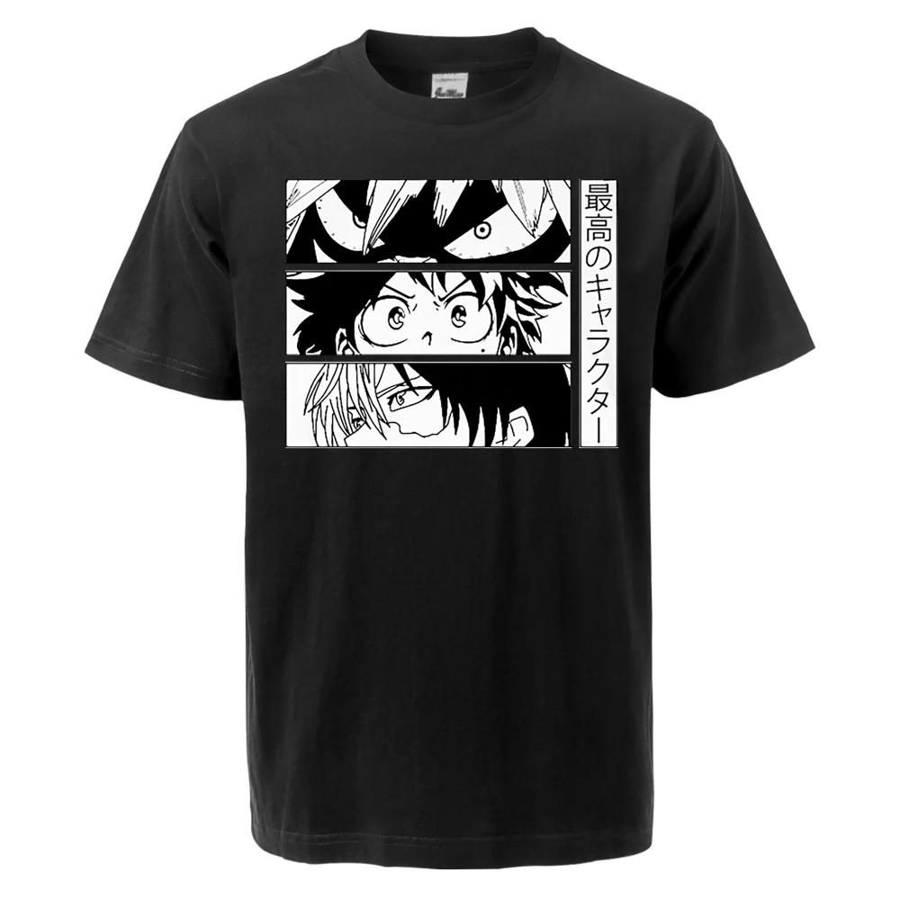 

Мужские футболки с принтом моя геройская Академия Deku Bakugou All Might Anime 2021 летние простые мужские футболки топ большого размера с принтом Мужски...