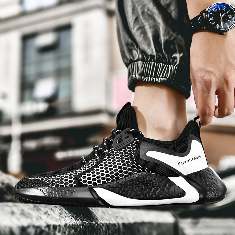 

New Stlylish Mesh Man Sneakers Breathable Running Shoes for Men Adult Super Light Sport Shoes Jogging Athletic Fitness Shoes