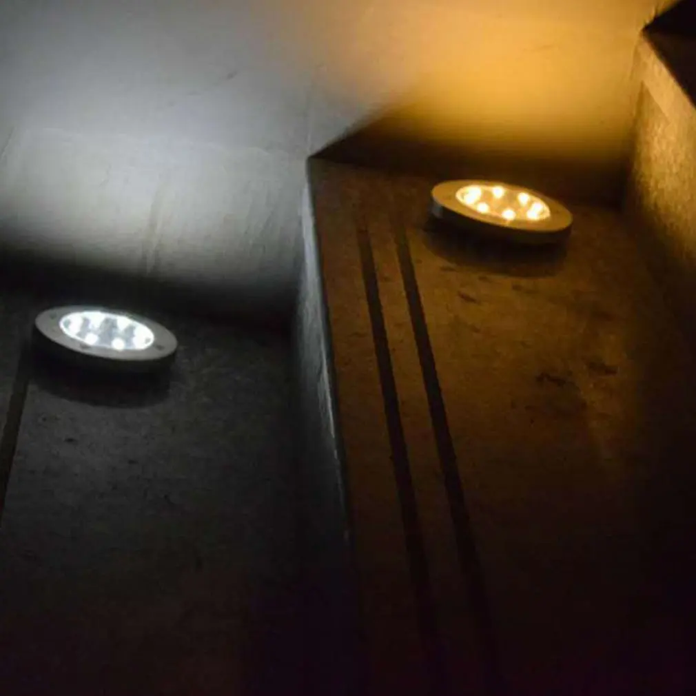 Фонарь наземный на солнечной батарее уличсветильник водонепроницаемый дисковый