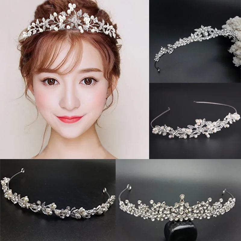 New Fashion Bridal Rhinestone Tiaras and Crowns Headband Women Wedding Hair Jewelry Accessories Band Gift | Украшения и