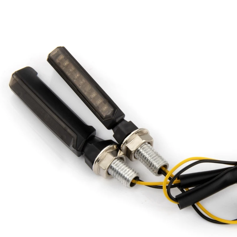 12 LED Moto Light 12V Blade Shape Waterproof Signals Lamp Motorcycle Turn Signal M10 Bolt Universal High Quality Accessories |