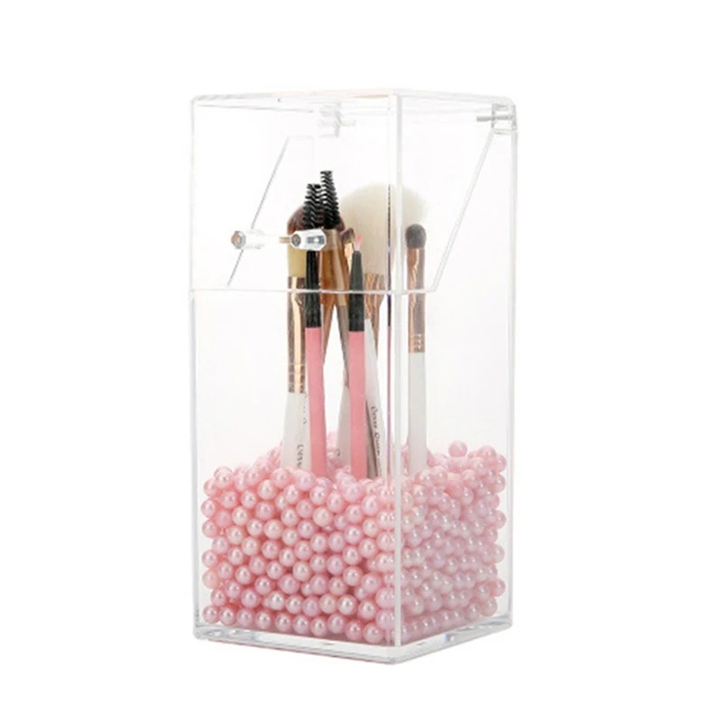 

Pearl Clear Acrylic Cosmetic Organizer Makeup Brush Container Storage Box Holder Lipstick Storage Container Pencil Clear Box