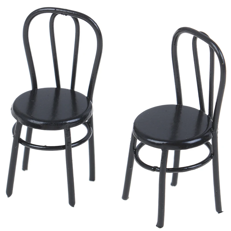 

1 шт., миниатюрный металлический стул для кукольного домика 1:12, аксессуары для кукольного домика, игрушки