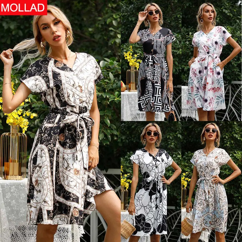 Лето 2021 Женская одежда в европейском и американском стиле платье с коротким