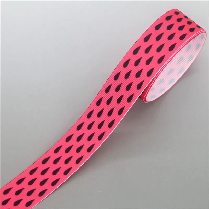 DHK 5 ярдов арбуз плед напечатан Grosgrain ленты ленточный аксессуар Hairbow Головные