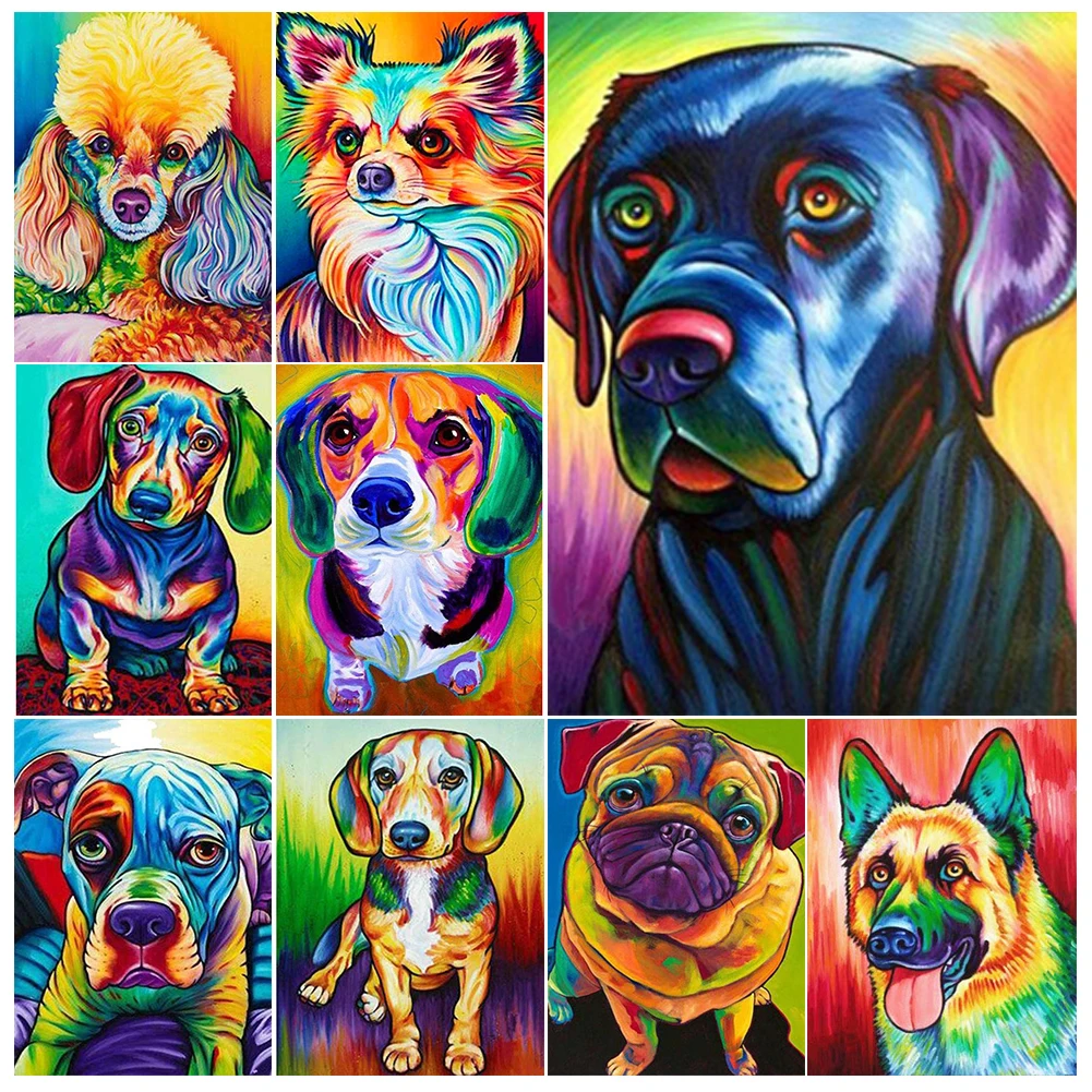 

5D DIY Diamond Painting dog Animals Cross Stitch Kits Full Drill Embroidery Mosaic Handmade Hobby living room Decor Art Picture