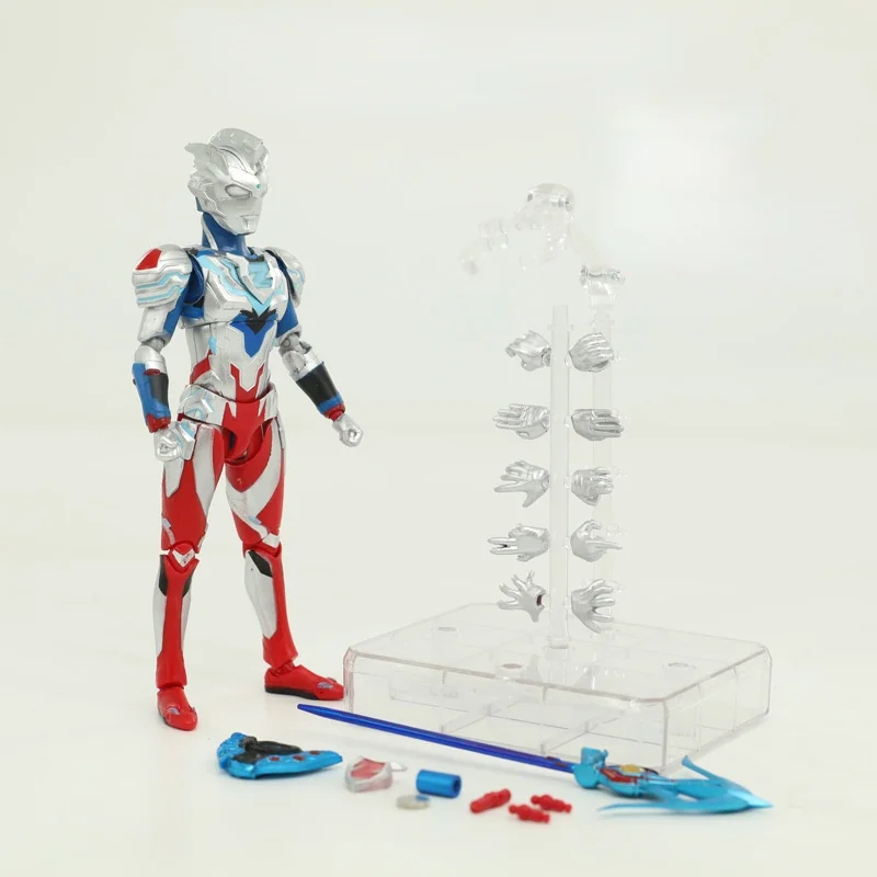 

15cm SHF Ultraman Zett Z Action Figures Movable Joints Doll Hand Do Model Furnishing Articles Magnetic Control Luminous Toys